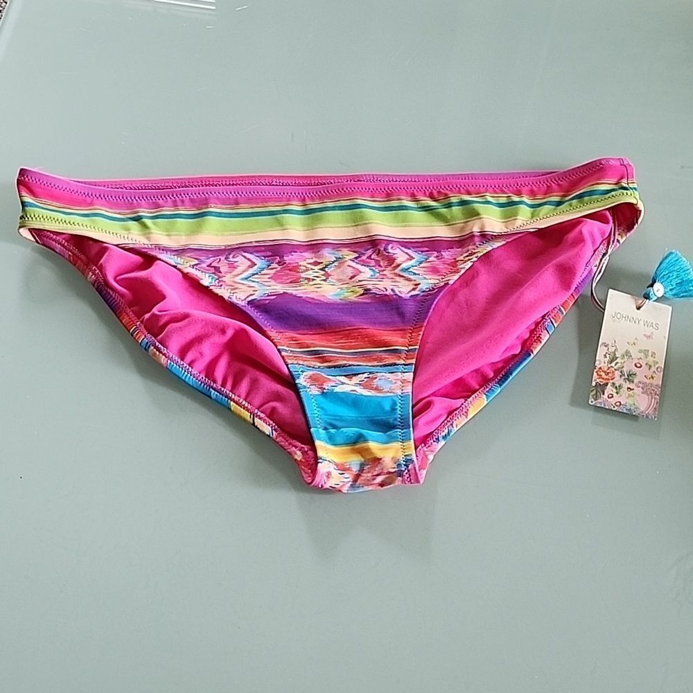 Johnny Was Natalua Hipster Bikini Bottoms Size XL New With Tags